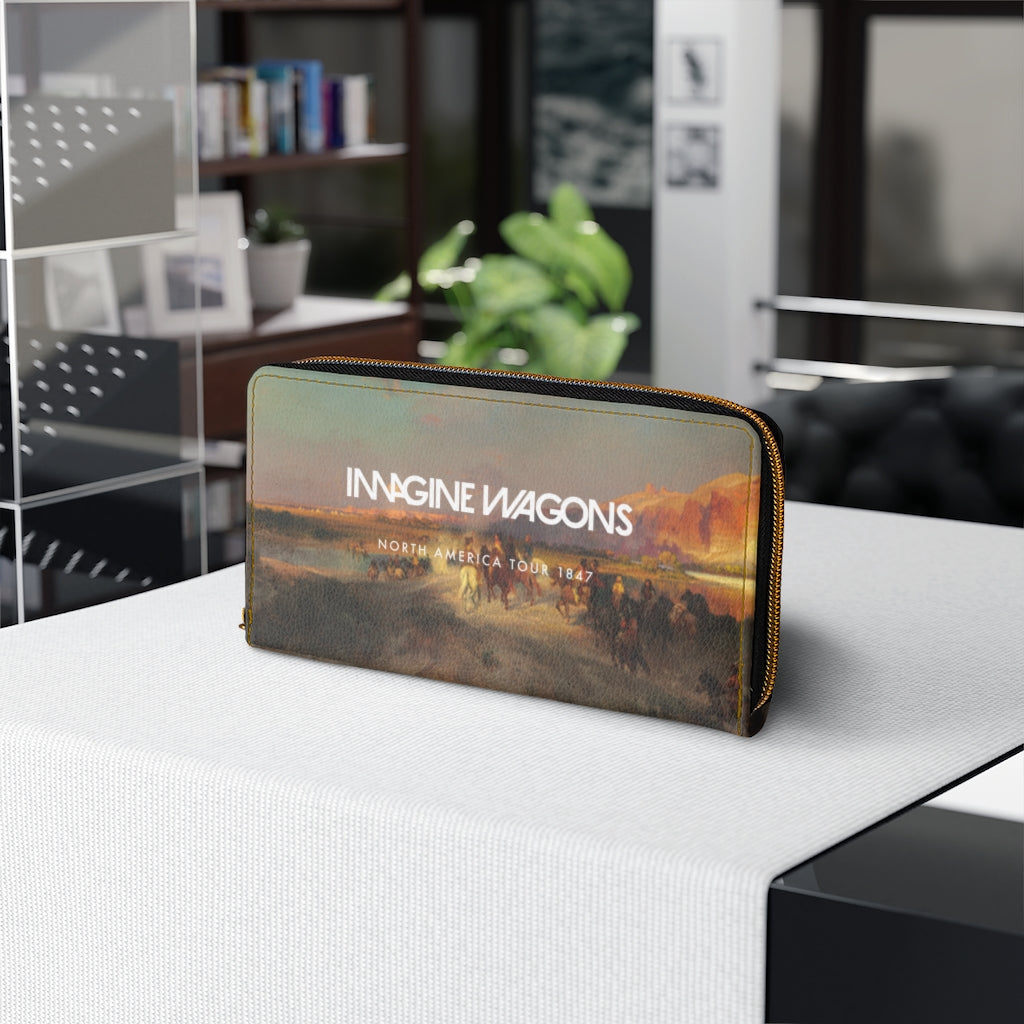 Imagine Wagons Small Zipper Wallet