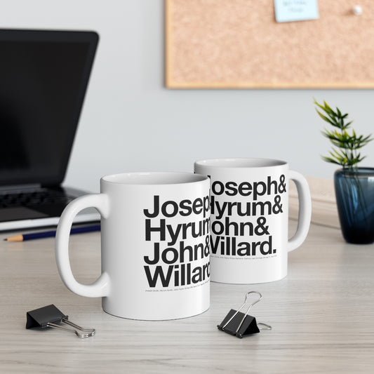 Joseph Smith Martyrdom Mug - Joseph& Hyrum& John& Willard