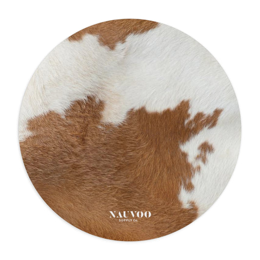 Nauvoo Supply Cowhide Print Mouse Pad