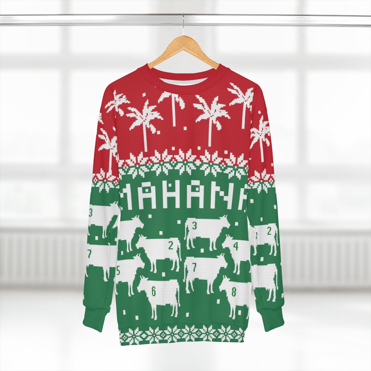 Mahana! You Ugly Sweater - Johnny Lingo's 8 Cow Ugly Christmas Sweatshirt