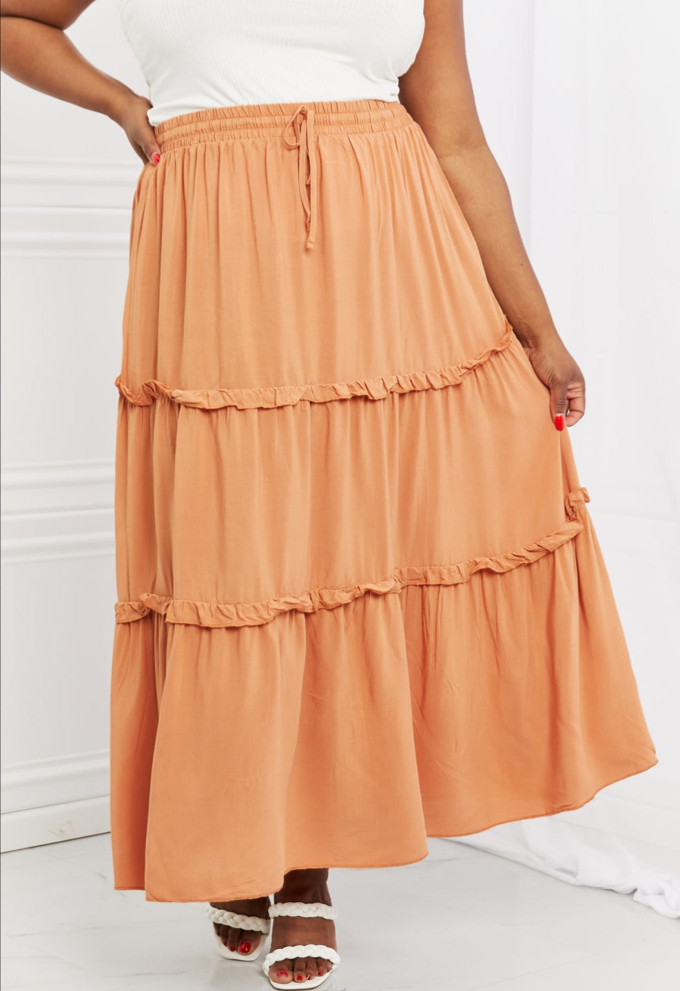 modest LDS missionary skirt Boho ruffled maxi skirt LDS sister missionary skirt