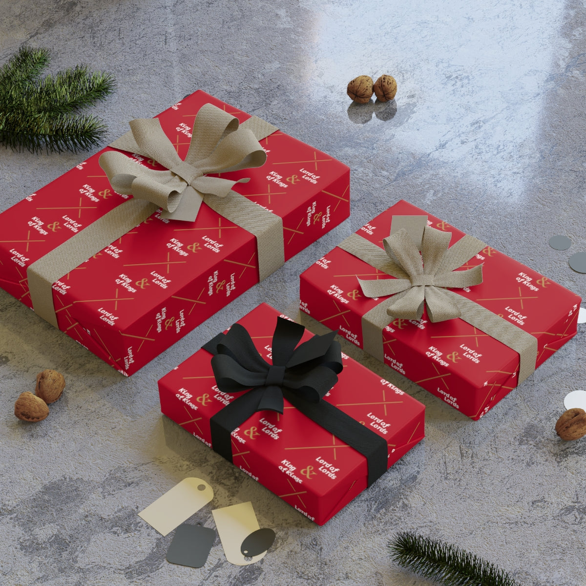 Lord of Lords Christmas Wrapping Paper - King of Kings & Lord of Lords