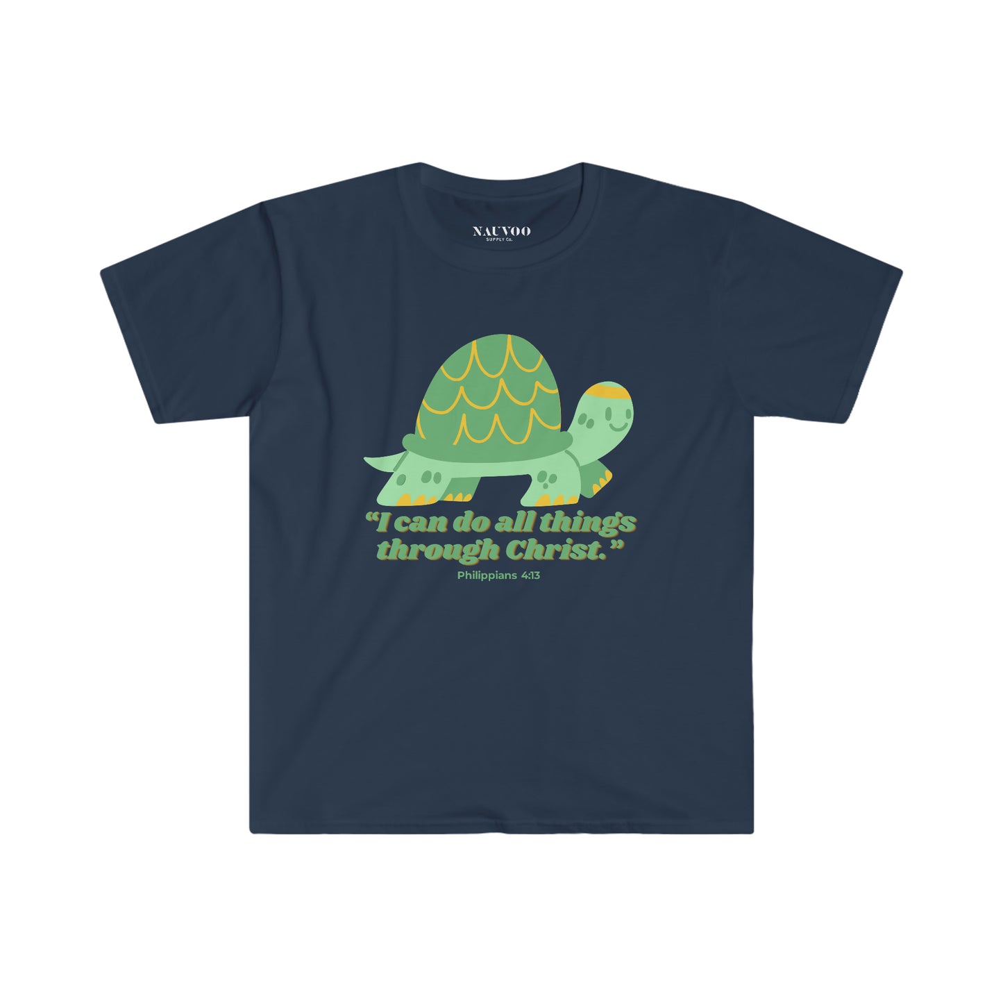 Cute Turtle T-Shirt - "I can do all things through Christ"