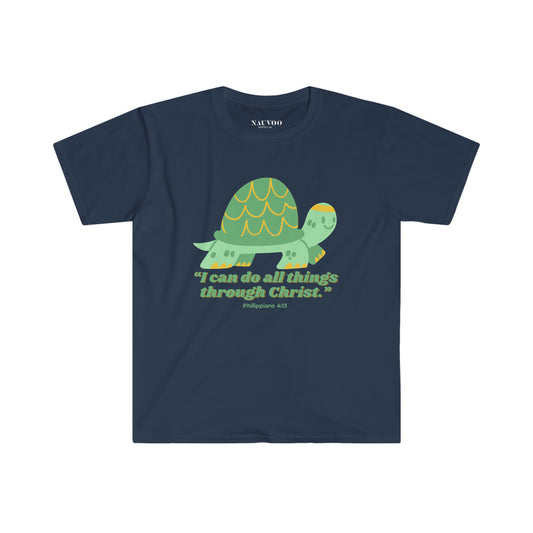 Cute Turtle T-Shirt - "I can do all things through Christ"