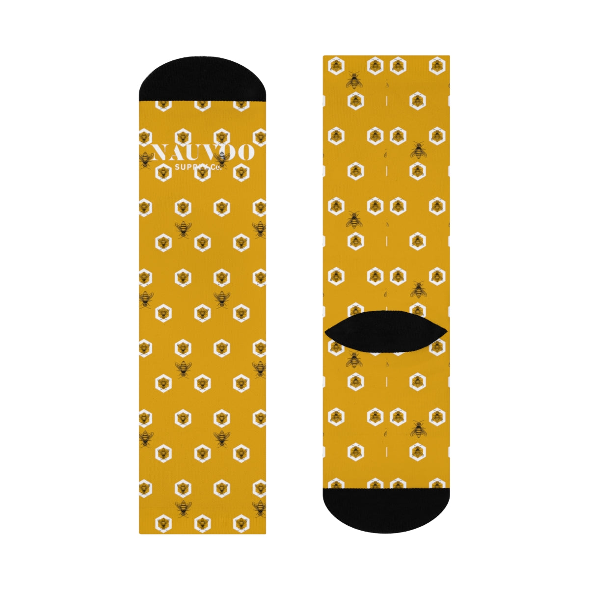Yellow Deseret Honey Bee Crew Socks