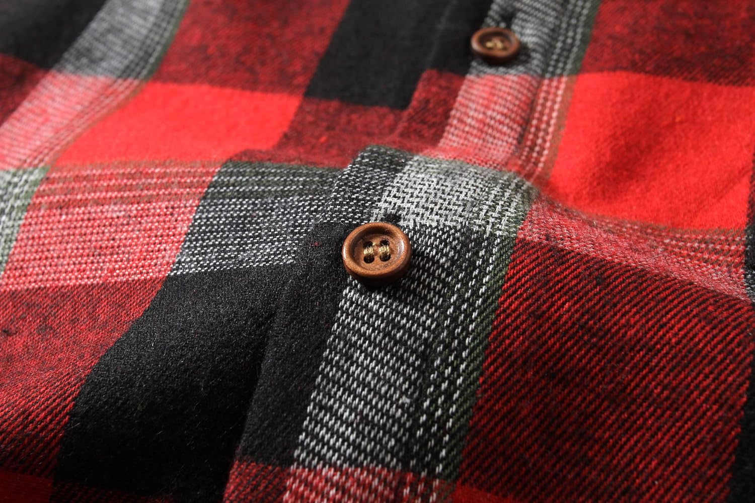 Men's Flannel Long Sleeve Button Down Plaid Shirt