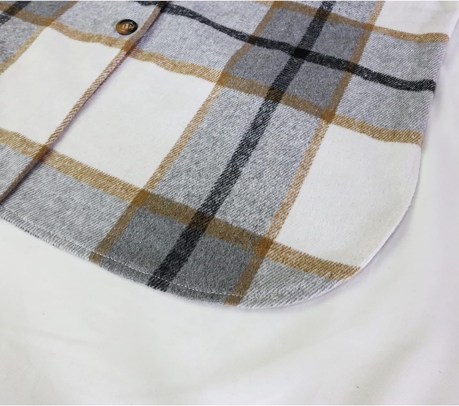 Women's Button up Long Sleeve Plaid Shirt Jacket