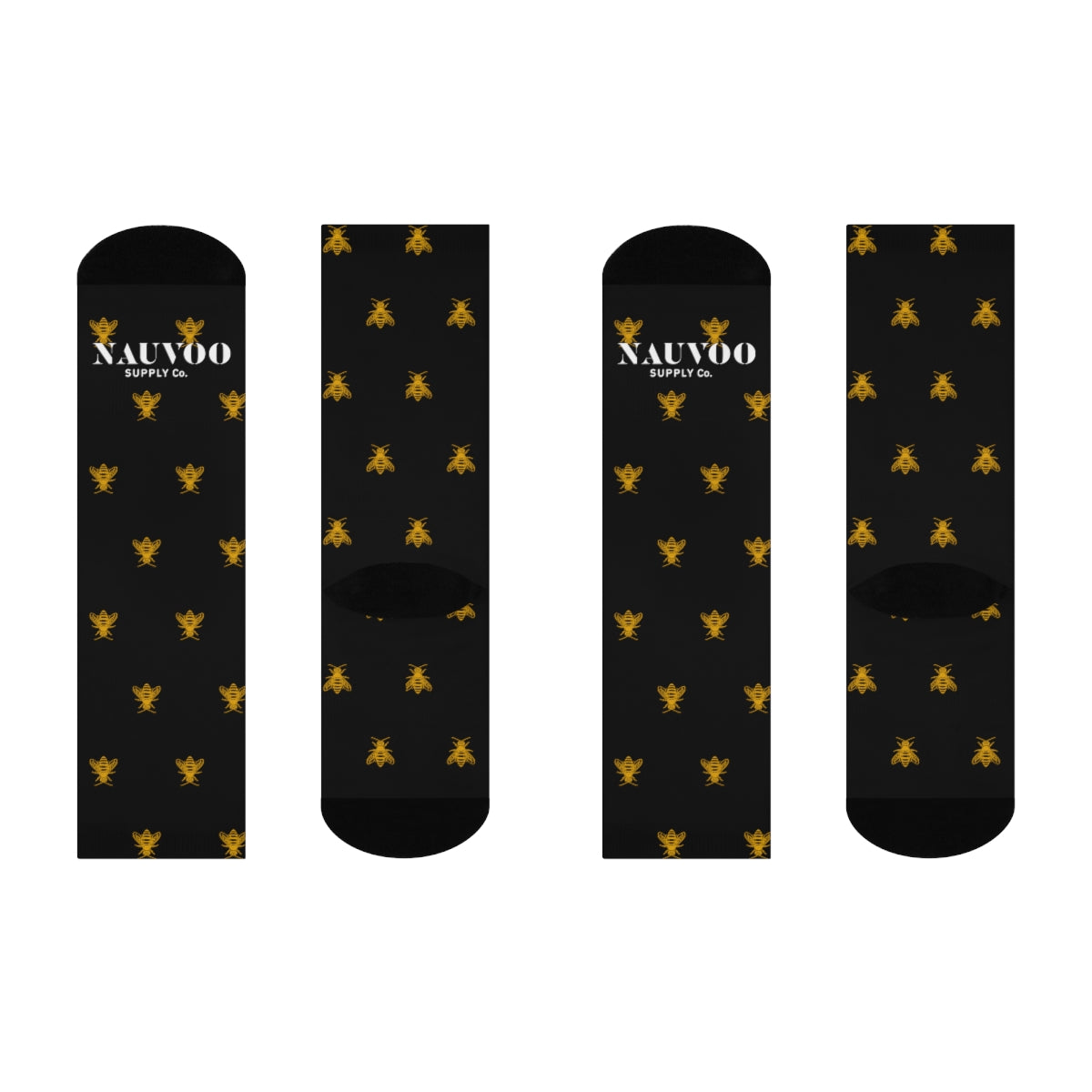 Deseret State of Mind - Black Honey Bee Dress Socks