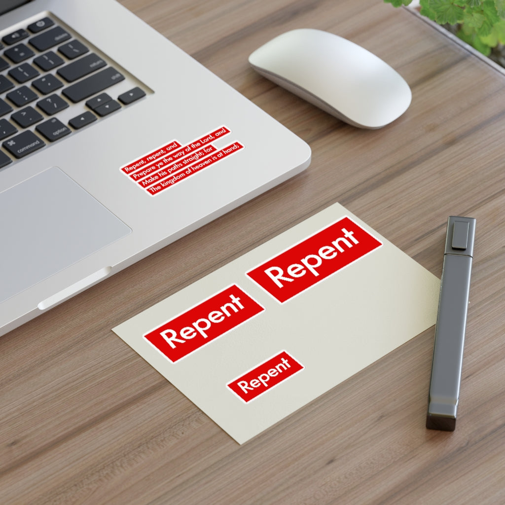 Repent Stickers