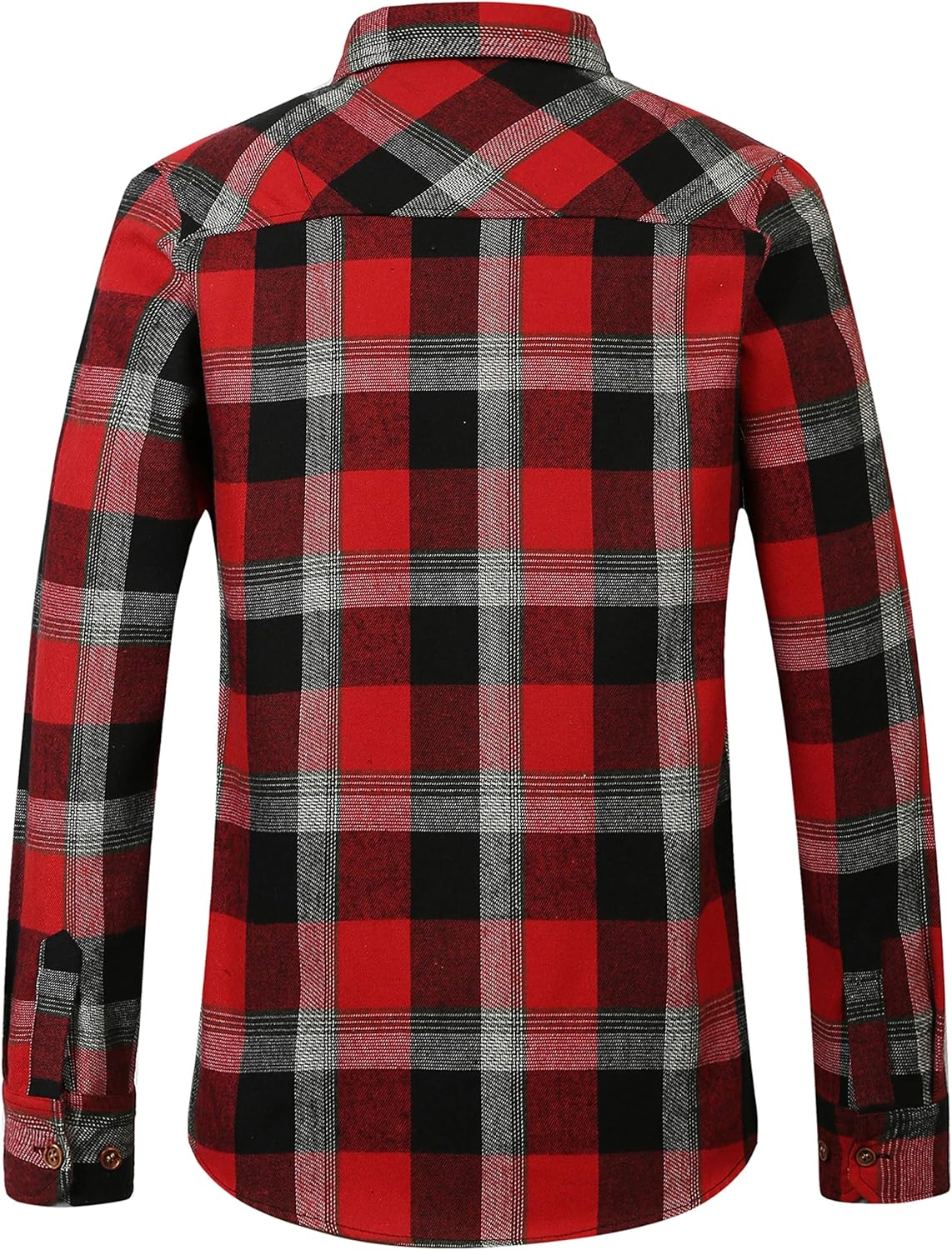 Men's Flannel Long Sleeve Button Down Plaid Shirt
