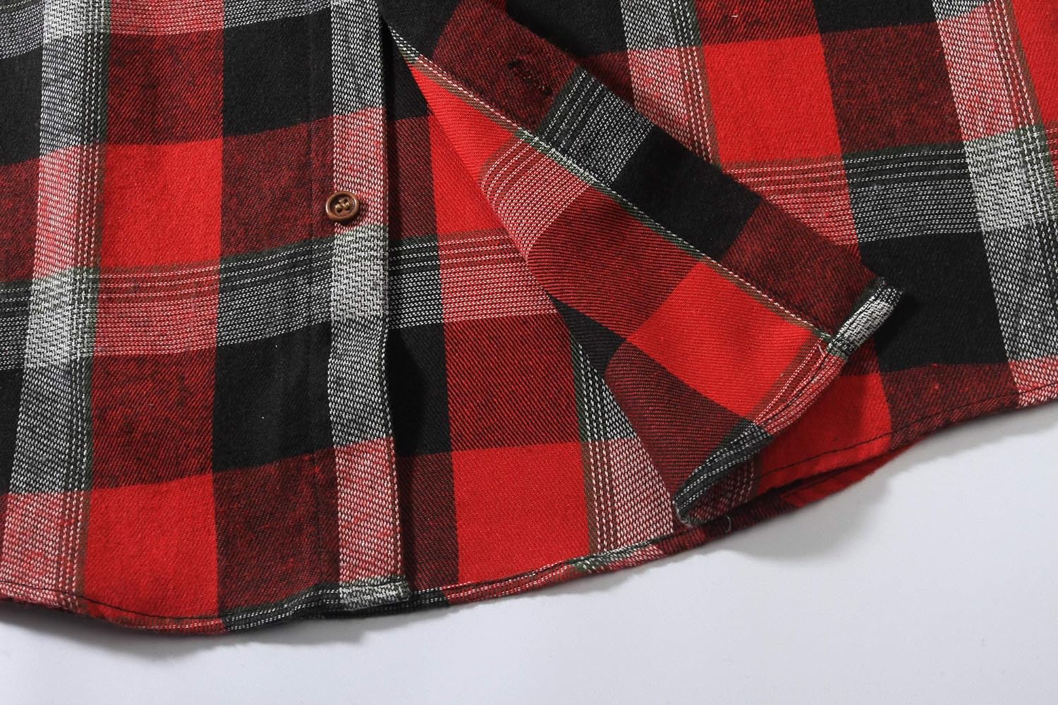 Men's Flannel Long Sleeve Button Down Plaid Shirt