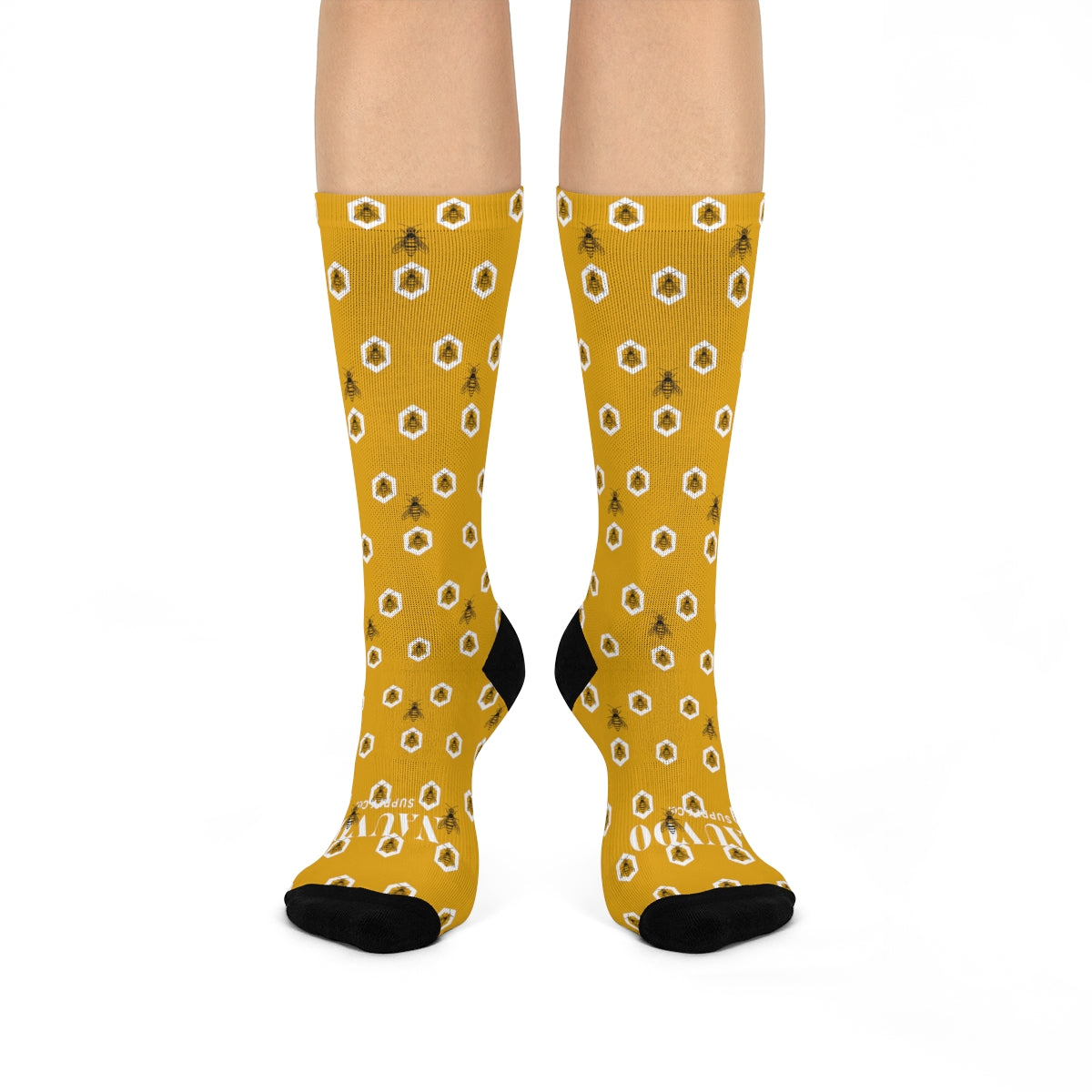 Yellow Deseret Honey Bee Crew Socks