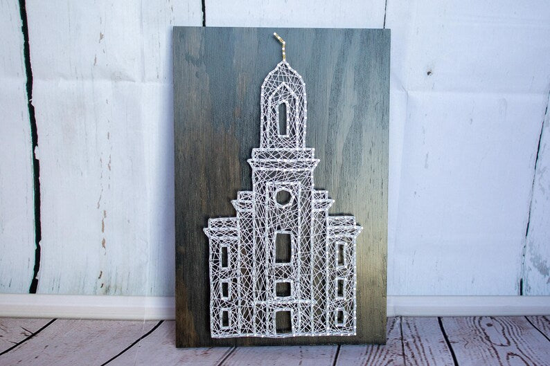 Bentonville, Arkansas LDS Temple | String Art Template | LDS String Art Pattern | Young Women Temple Craft | DIY Wedding Gift