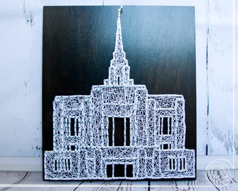 Bentonville, Arkansas LDS Temple | String Art Template | LDS String Art Pattern | Young Women Temple Craft | DIY Wedding Gift