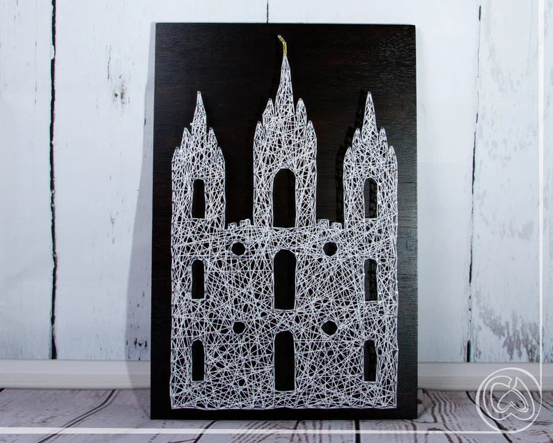 Bentonville, Arkansas LDS Temple | String Art Template | LDS String Art Pattern | Young Women Temple Craft | DIY Wedding Gift