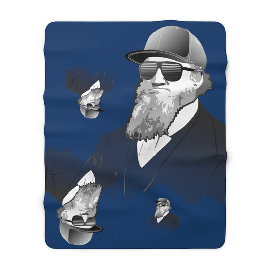 Retro Brigham Young Sherpa Fleece Blanket