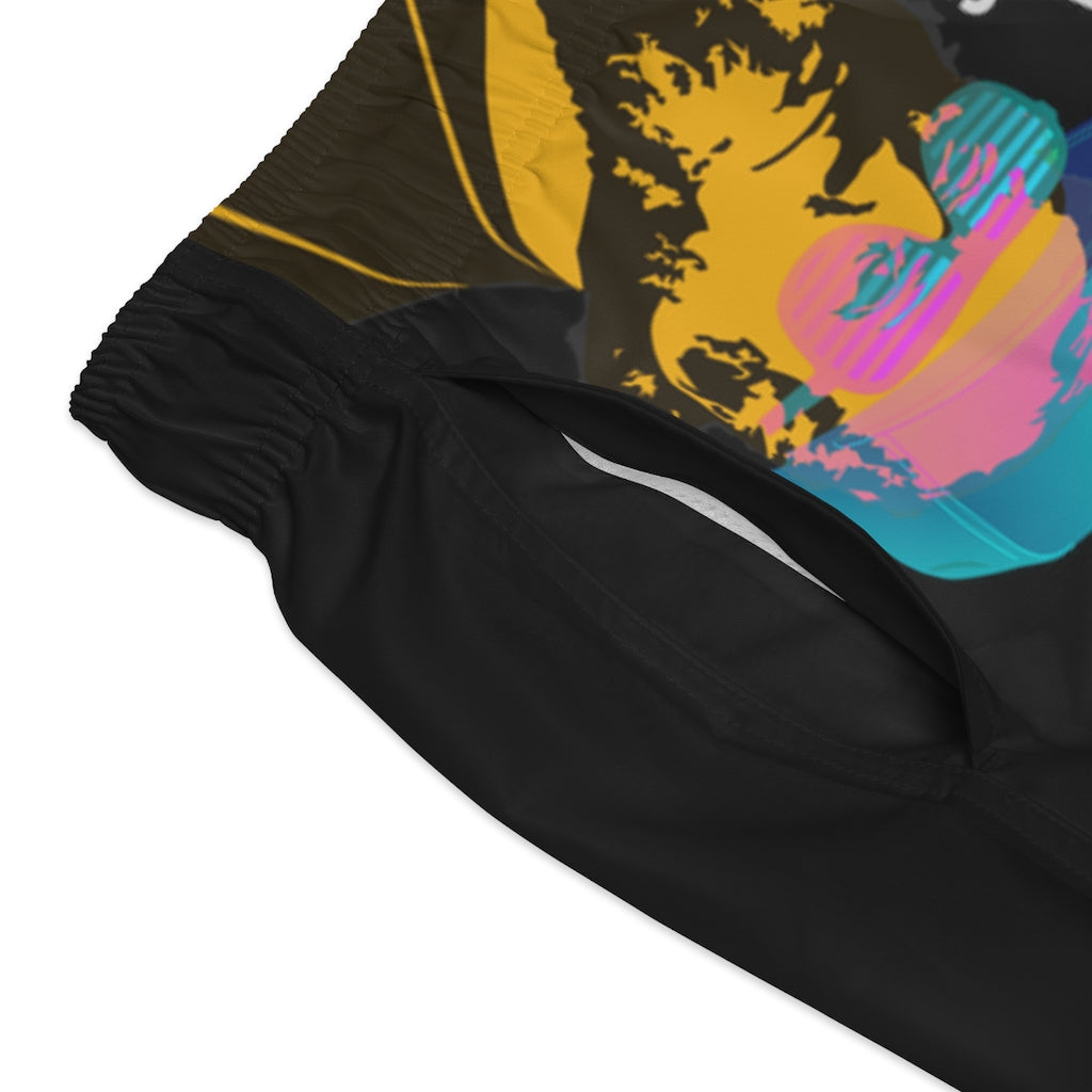 Men's Brigham Young Swim Trunks  in Neon and Black