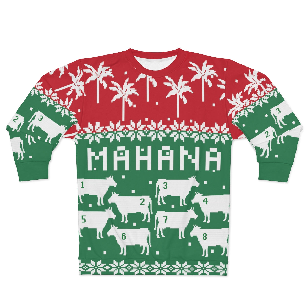 Mahana! You Ugly Sweater - Johnny Lingo's 8 Cow Ugly Christmas Sweatshirt