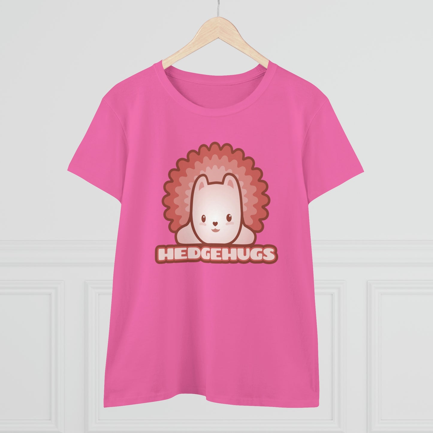 Women's Cute Hedgehog T-shirt Bible Quote in Kawaii Style