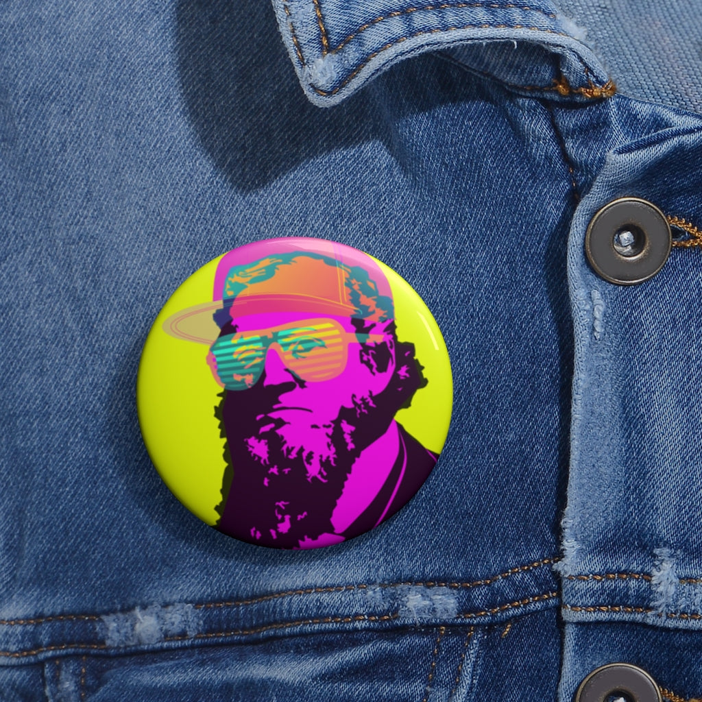 Briggie 80s Neon Brigham Young Button
