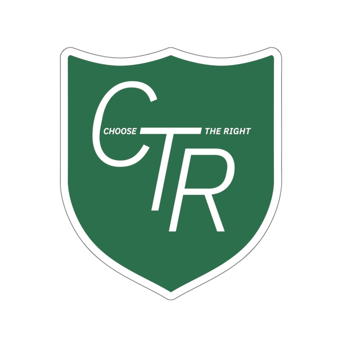 LDS CTR Sticker - Choose the Right Baptism Gift Indoor or Outdoor Sticker Decal