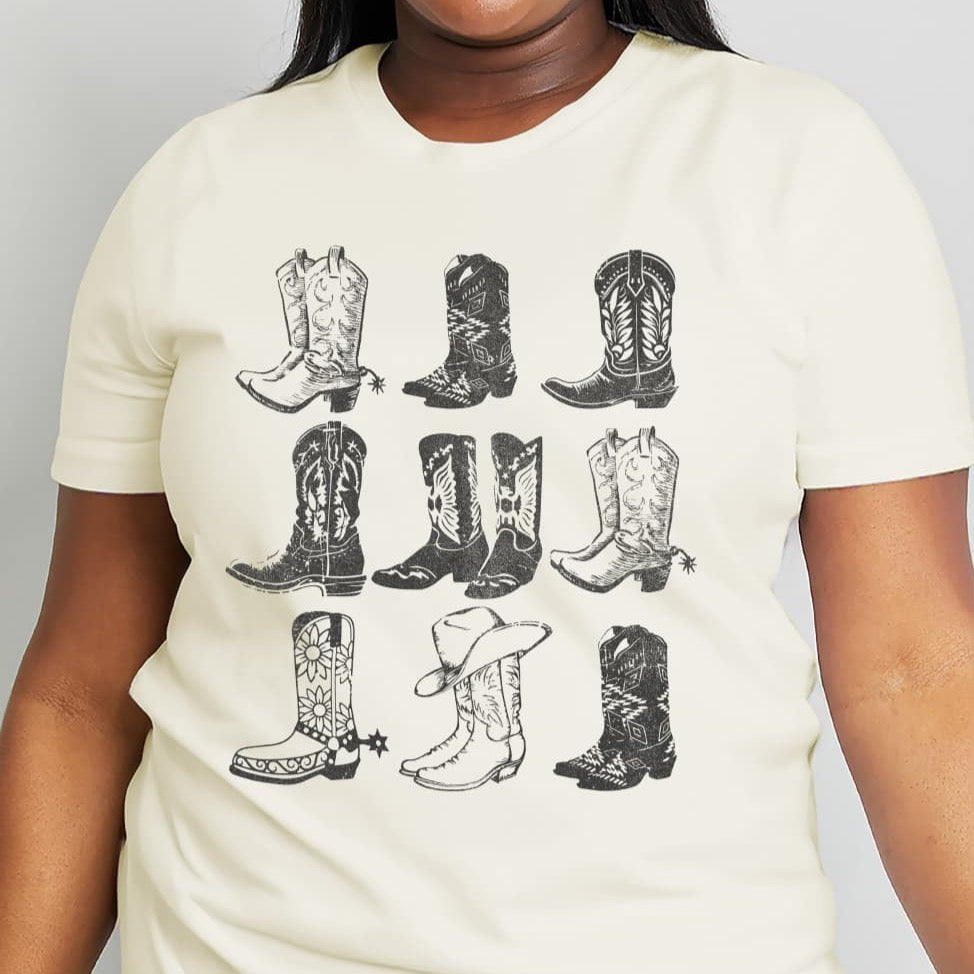 Cowboy Boots Graphic Cotton Tee