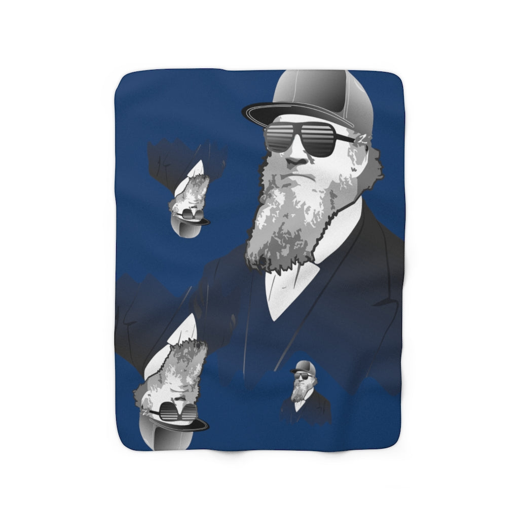 Retro Brigham Young Sherpa Fleece Blanket