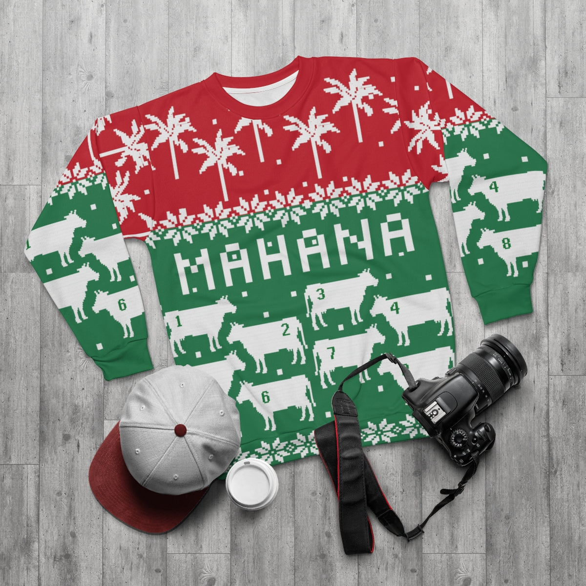 Mahana! You Ugly Sweater - Johnny Lingo's 8 Cow Ugly Christmas Sweatshirt