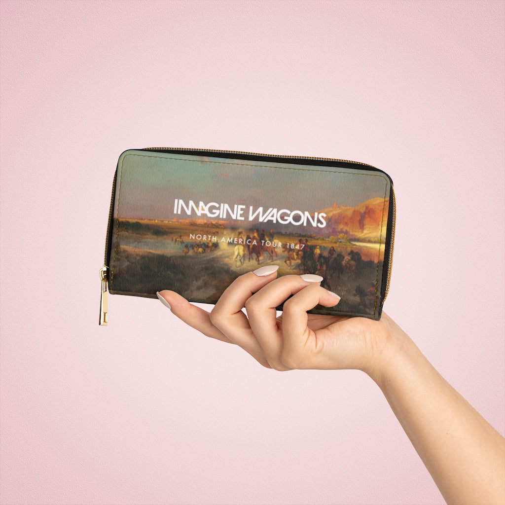 Imagine Wagons Small Zipper Wallet