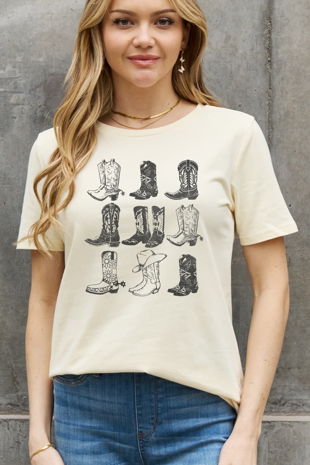 Cowboy Boots Graphic Cotton Tee