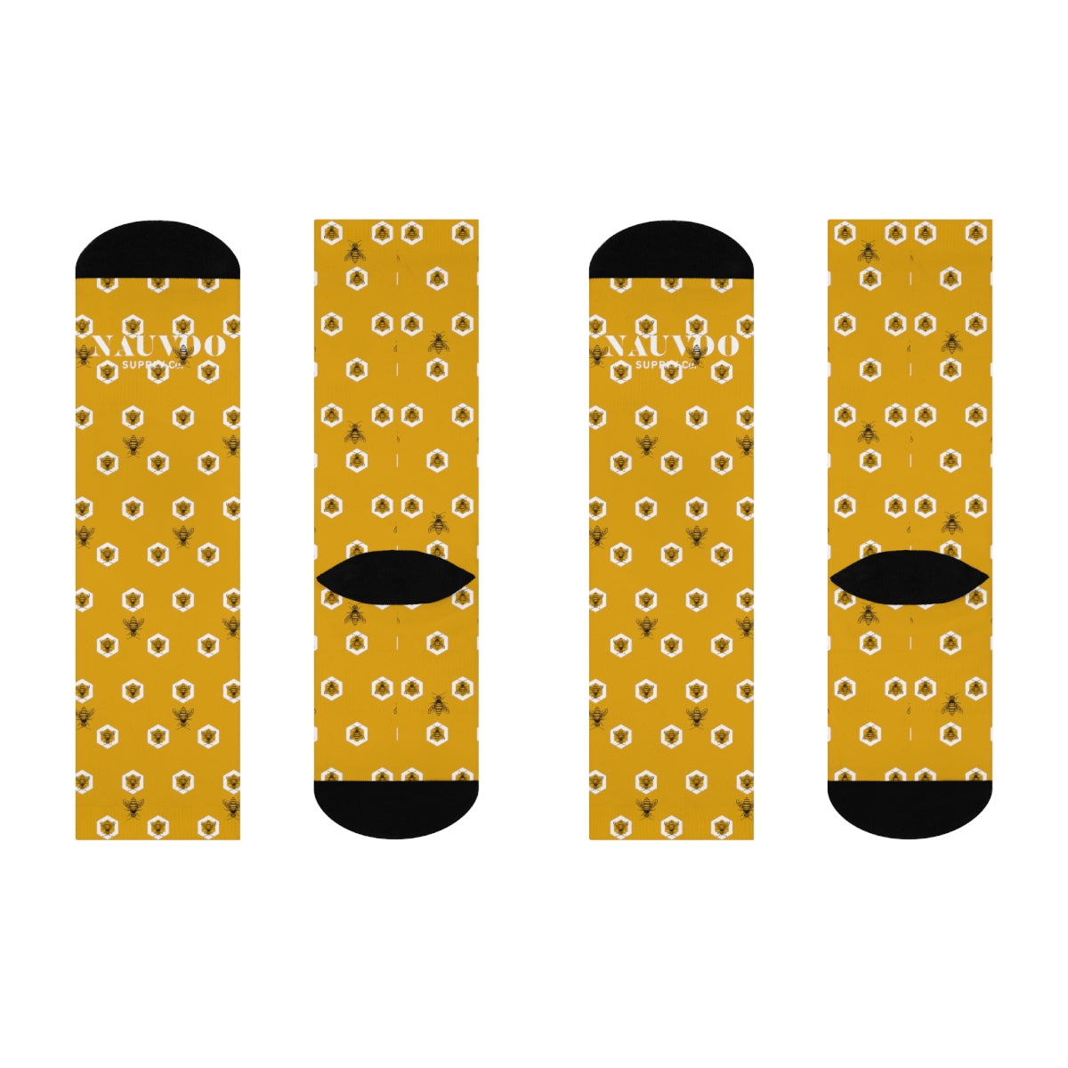 Yellow Deseret Honey Bee Crew Socks
