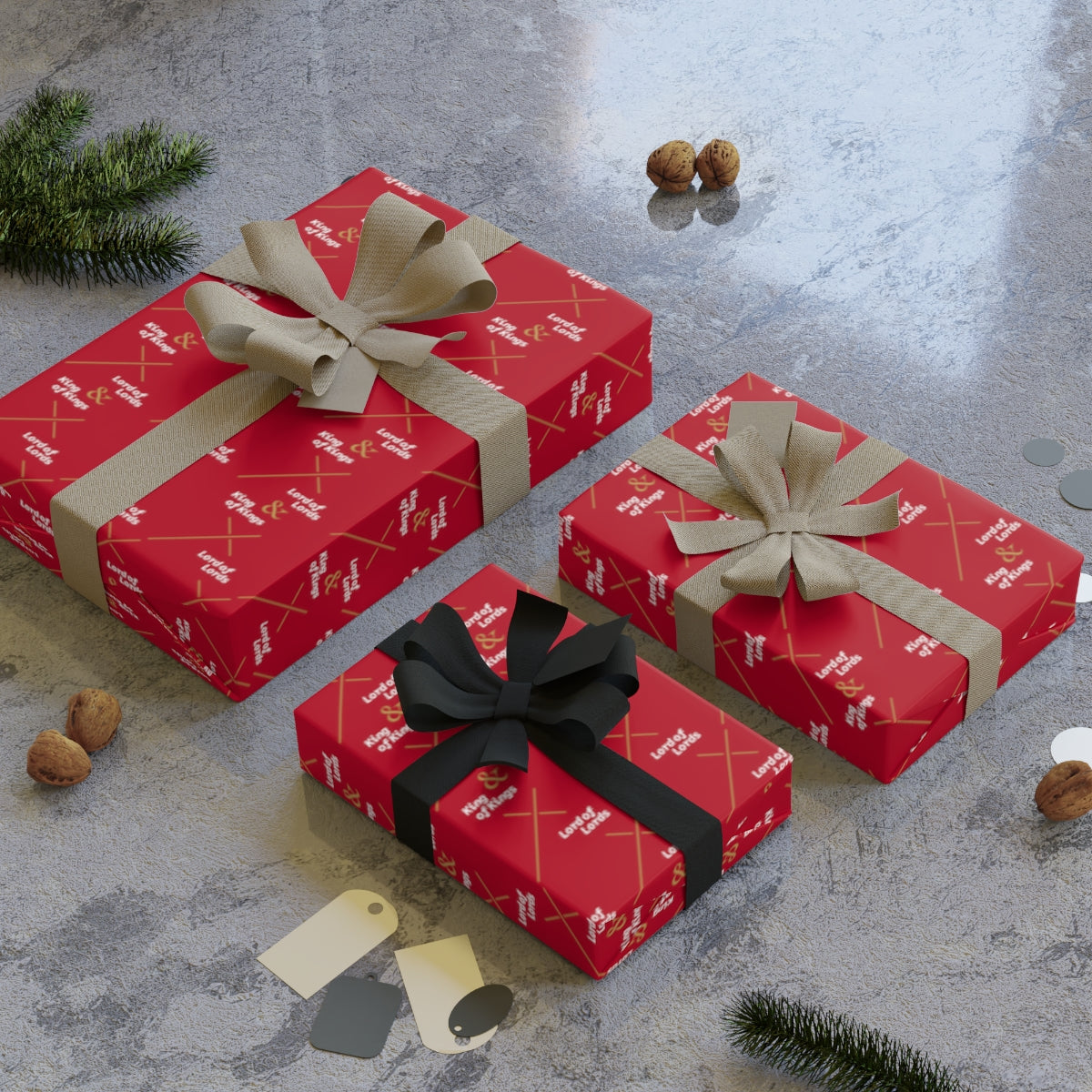 Lord of Lords Christmas Wrapping Paper - King of Kings & Lord of Lords