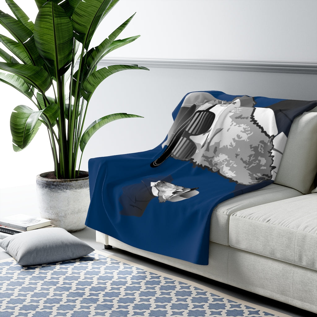Retro Brigham Young Sherpa Fleece Blanket