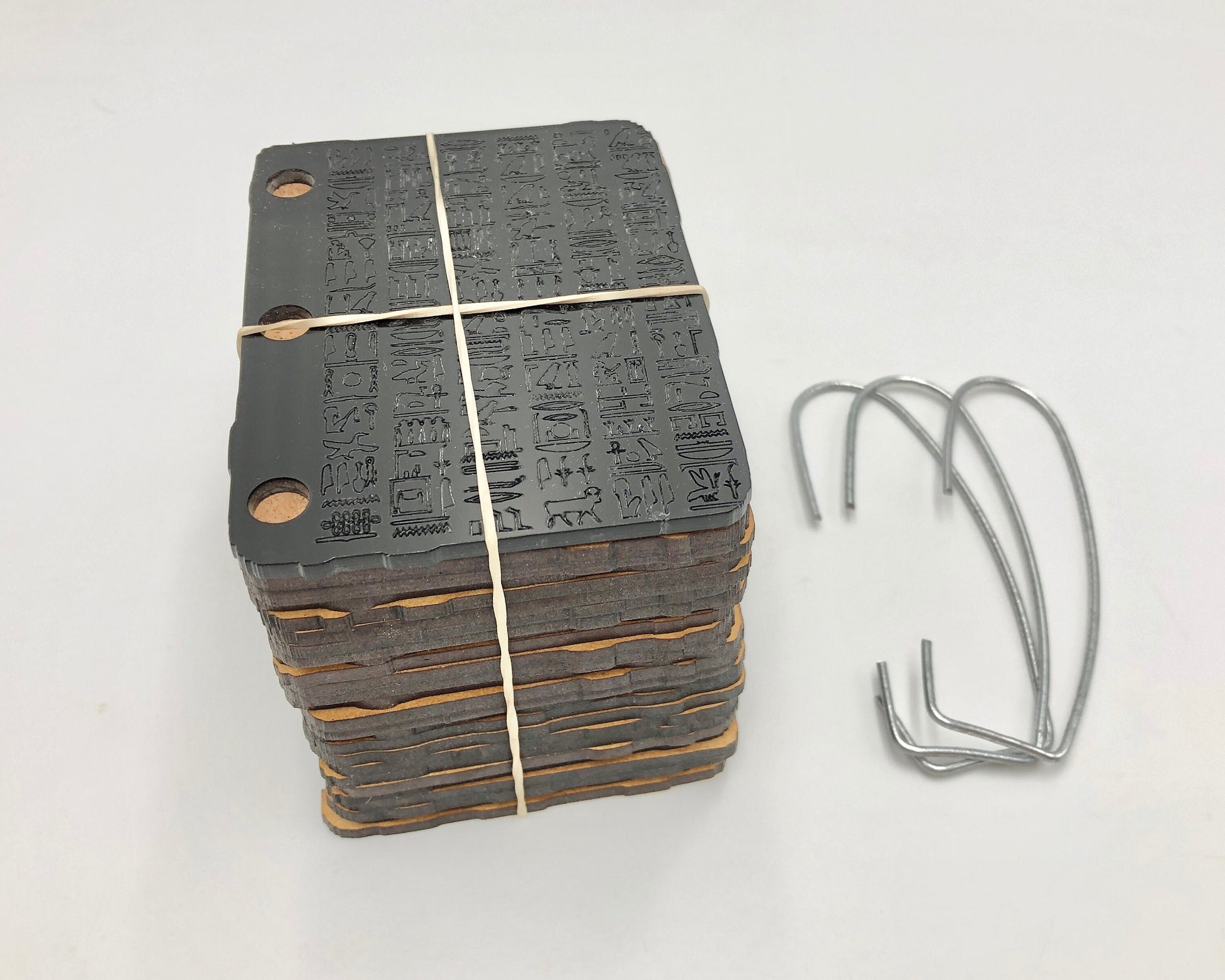 DIY Kit to Build Your Own 1/2 Scale Gold Plates, Wood Laser Cut, Lds Gift, Handcrafted Metal Rings
