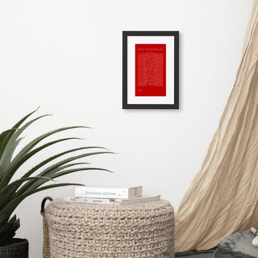 Religious Christmas Poster - Joy Division - Repeat the Sounding Joy - Vertical Matte Paper Framed Poster