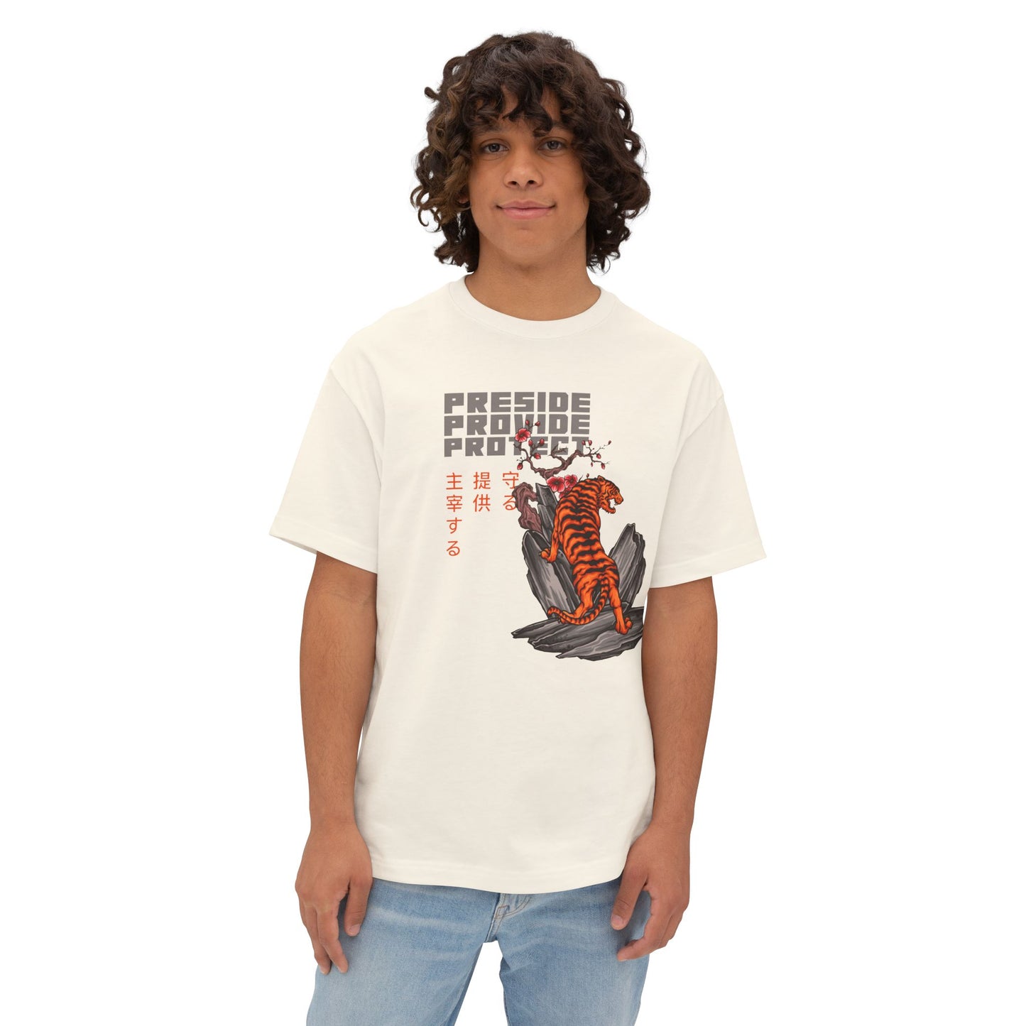 Mens Preside Provide Protect - Japanese Style Family Proclamation T-Shirt