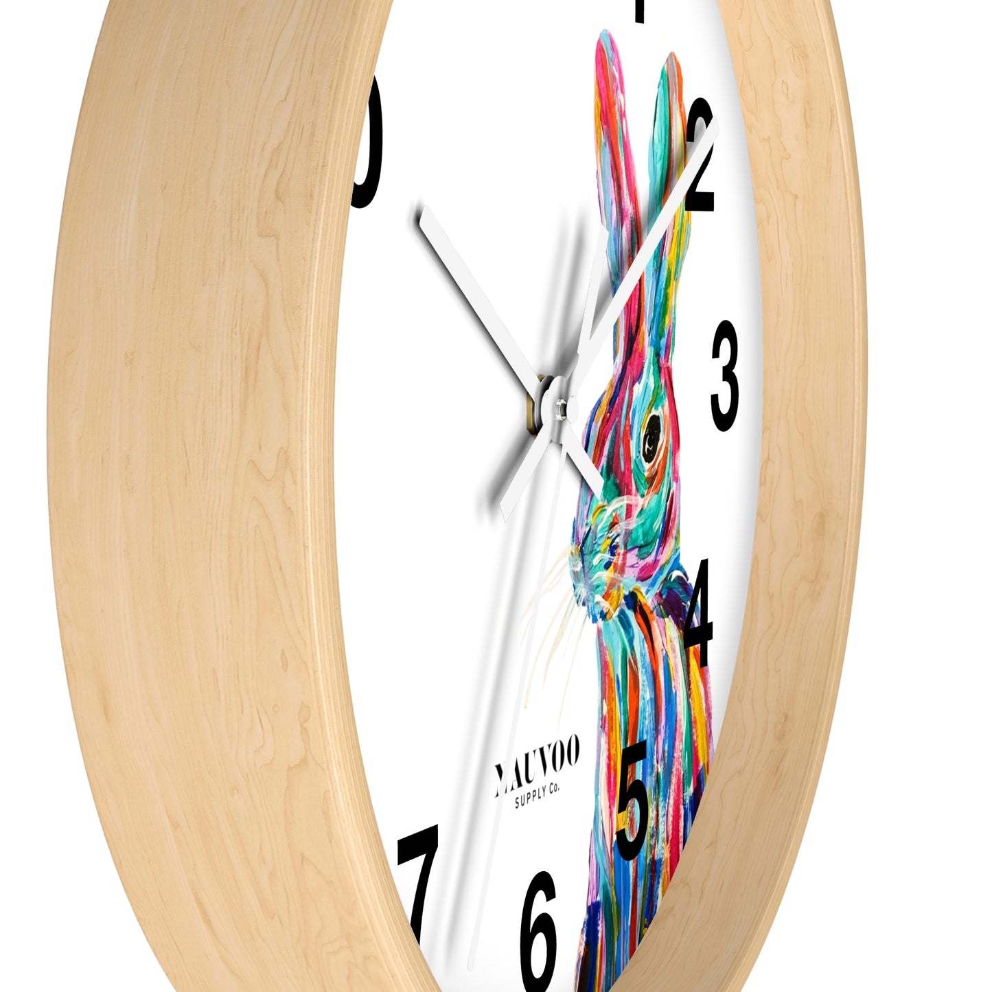 Modern Clock – Pop Color Painted Rabbit Wall clock