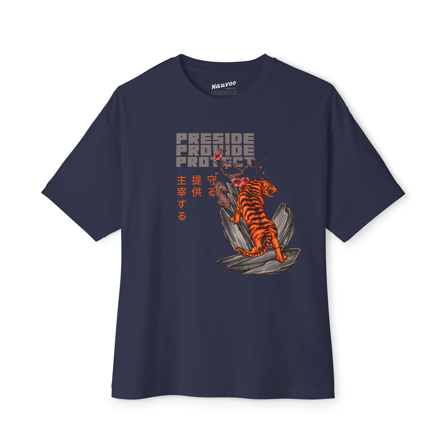 Mens Preside Provide Protect - Japanese Style Family Proclamation T-Shirt