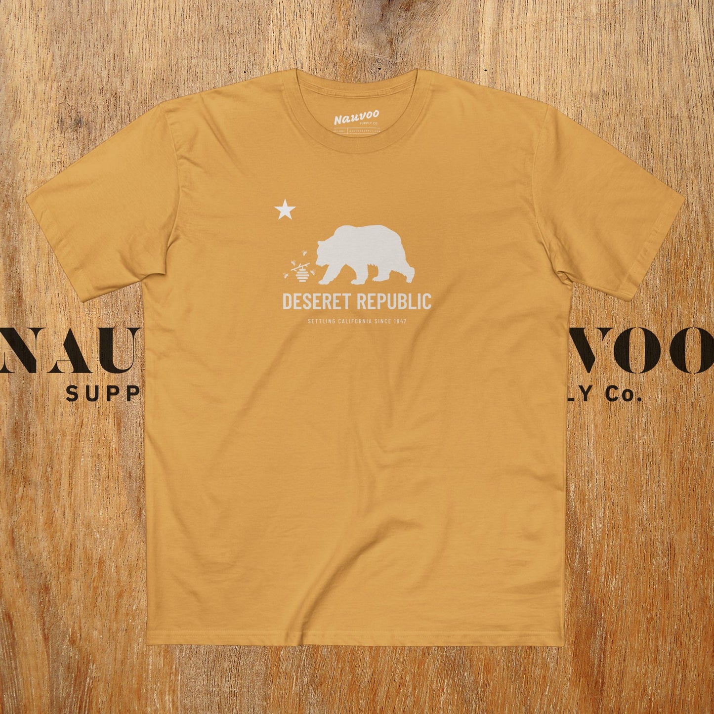 Deseret California Republic: Mormon Battalion & 1851 Heritage Heavyweight Tee