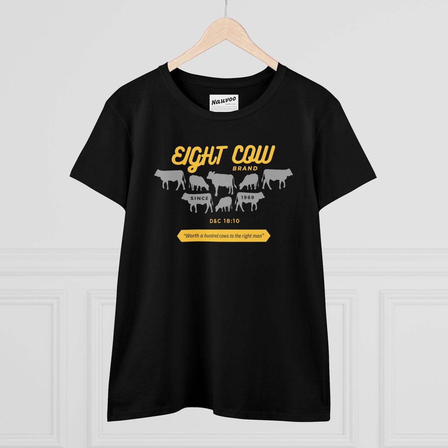 Johnny Lingo 8 Cow Brand Premium Women's Crewneck T-shirt