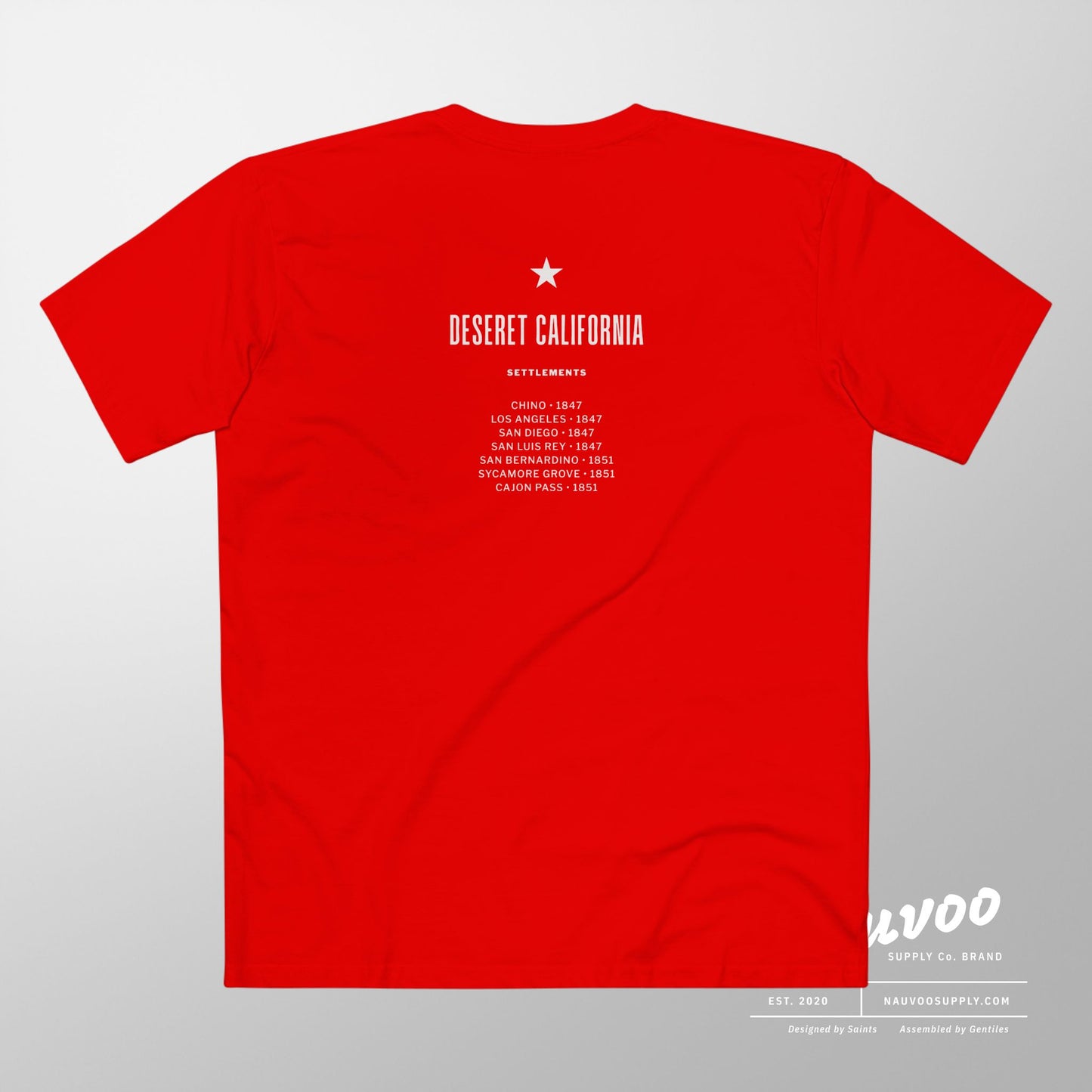 Deseret California Republic: Mormon Battalion & 1851 Heritage Heavyweight Tee