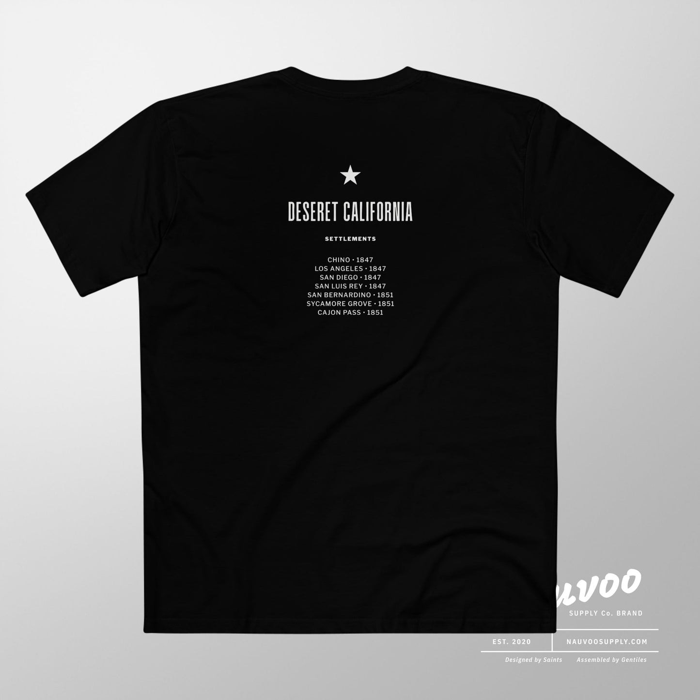 Deseret California Republic: Mormon Battalion & 1851 Heritage Heavyweight Tee