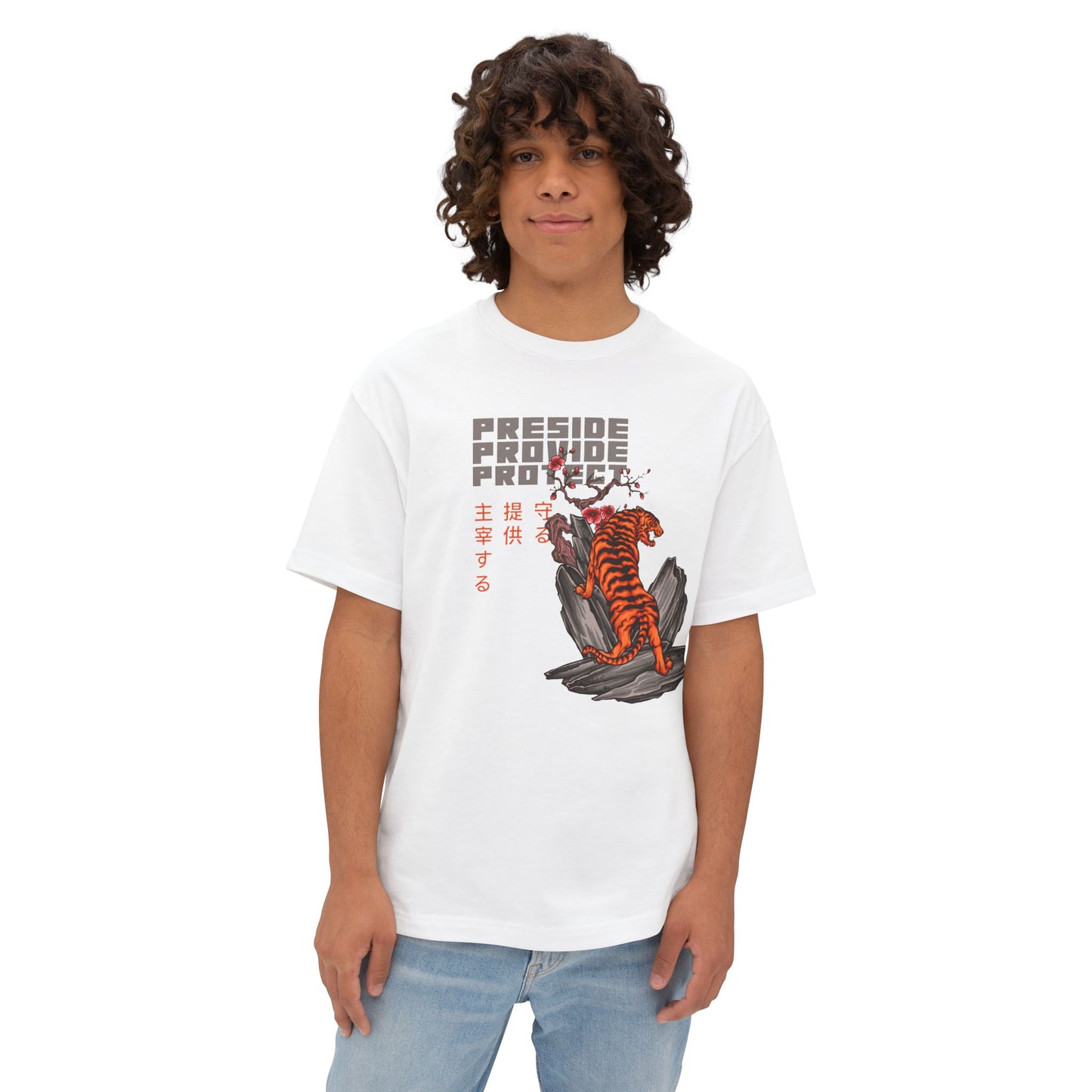 Mens Preside Provide Protect - Japanese Style Family Proclamation T-Shirt