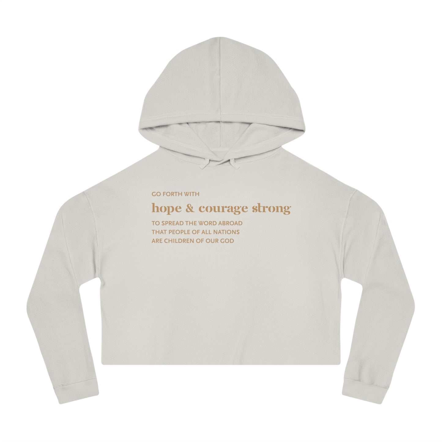 Hope & Courage Cropped Hoodie — Inspirational Women’s Cropped Hooded Sweatshirt