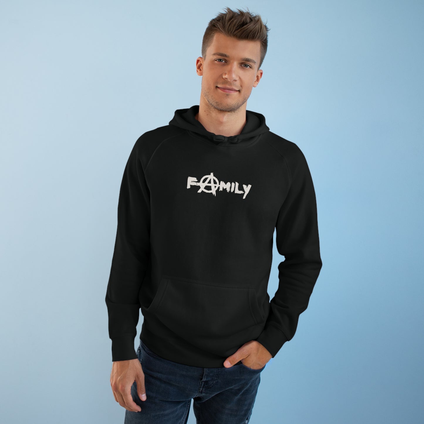 Family: It's about anarchy - unisex cotton hooded sweatshirt