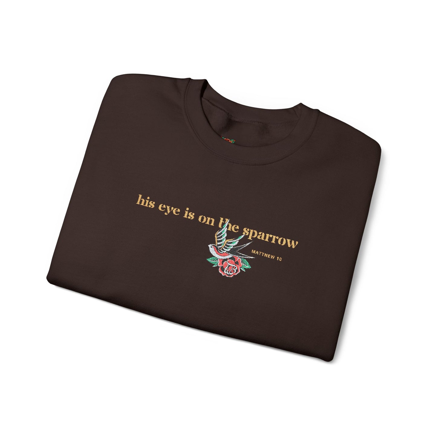 LDS Hymn “His Eye is on the Sparrow” Crew-neck Sweatshirt