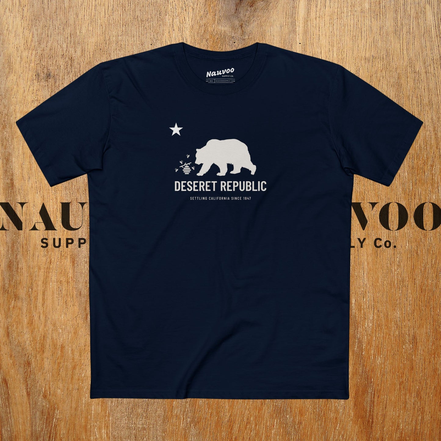 Deseret California Republic: Mormon Battalion & 1851 Heritage Heavyweight Tee