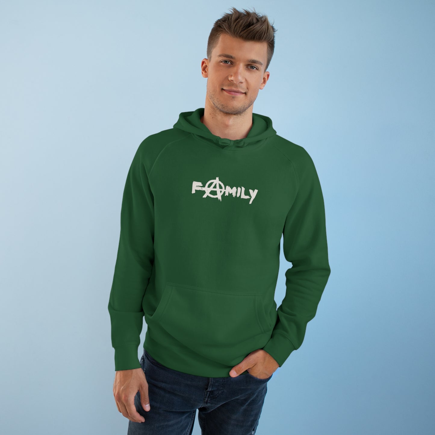 Family: It's about anarchy - unisex cotton hooded sweatshirt