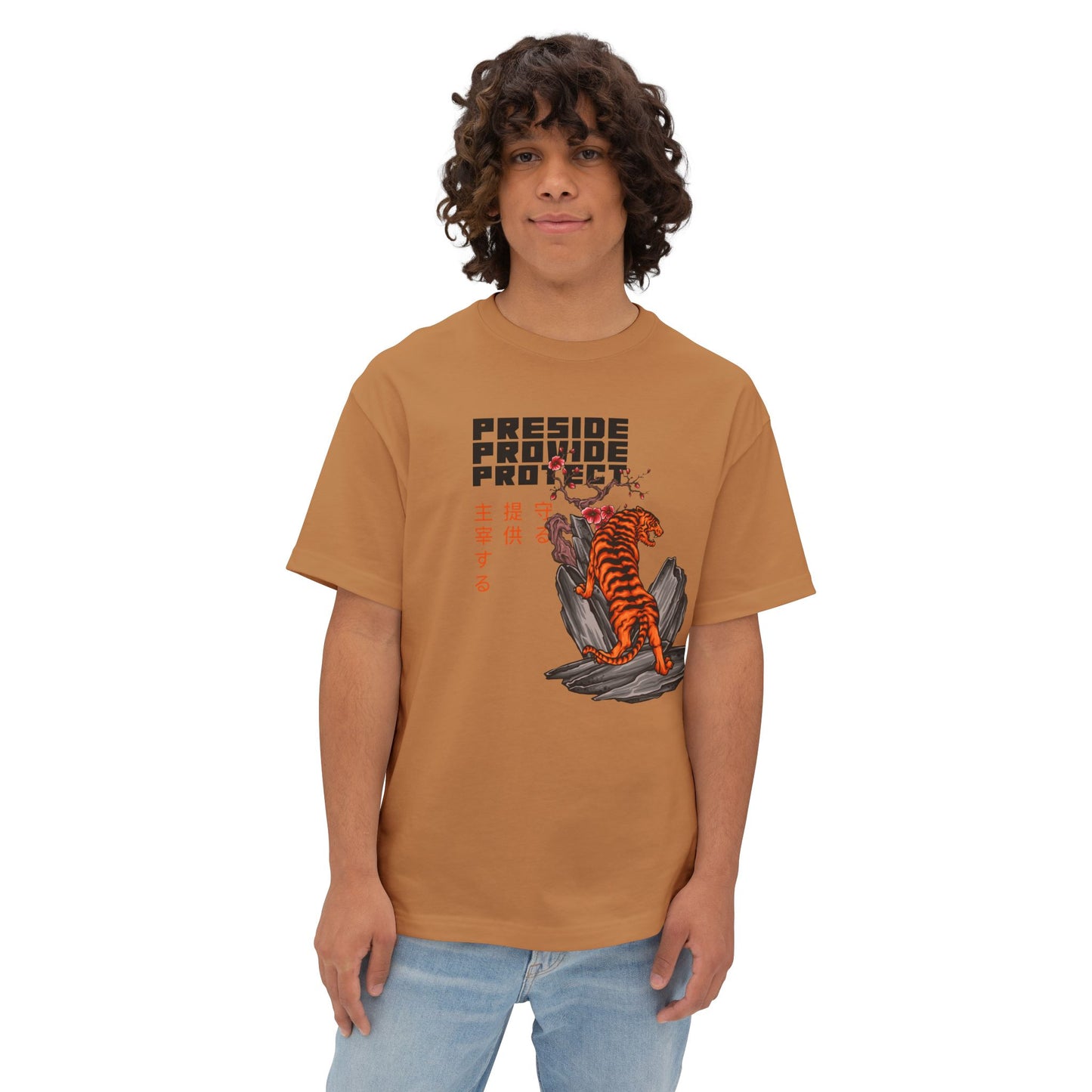 Mens Preside Provide Protect - Japanese Style Family Proclamation T-Shirt