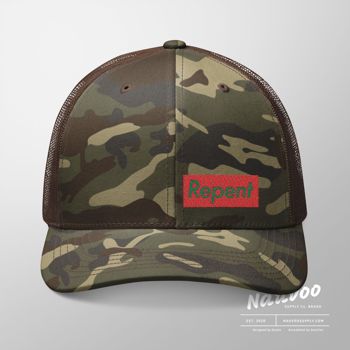 Repent - Camouflage Trucker Hat